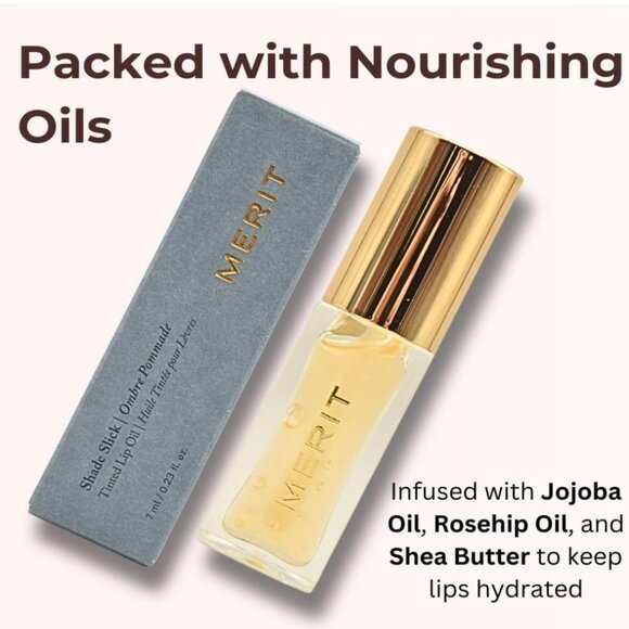 MERIT Shade Slick Tinted Lip Oil - Bel Air (Clear Glossy) NEW IN BOX - Picture 4 of 6